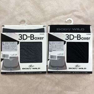 新品 Lサイズ GUNZE グンゼ ボクサーブリーフ 3D-Boxer 前閉じ BODY WILD ボディワイルド ボクサーパンツ 送料無料 送料込 前とじ