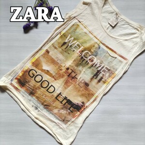 【ZARA ザラ】カットソー ドフレンチ袖Tシャツ中古品お洒落