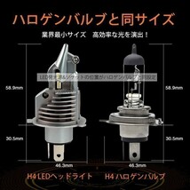 グラストラッカー2000-BA-NJ47A 最新モデル純正ハロゲンランプLinksAutoLA-FIワンタッチで取付バイク用LEDヘッドライトH4 H/L1灯_画像4