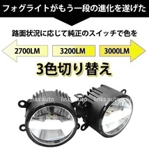 LED 純正交換 3色切替 車用 ハイパワー フォグランプ 日産 セレナ SERENA H25.12- C26後期 ハイウェイスター イエロー ホワイト Linksauto_画像7