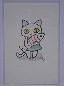 POST CARD◆猫8・カズヘイ◆ポストカード/ネコ