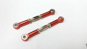 RC用アジャストロッド　ターンバックルロッド　ターンバックルステアリングロッド　62MM-75MM調整可能 赤