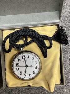 セイコー SEIKO 懐中時計 7021-0A22 クォーツ BASE METAL ポケット ウォッチ ホワイト文字盤 アンティーク 不動品 箱付き