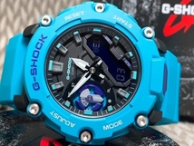 新品 G-SHOCK Gショック ジーショック カシオ CASIO 正規品 腕時計 アナデジ腕時計 カーボンコアガード ターコイズブルー＆パープル_画像5