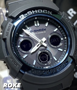 新品 CASIO カシオ 正規品 G-SHOCK Gショック ジーショック 電波ソーラー腕時計 アナデジ 防水２０気圧防水 多機能腕時計 ブルー ギフト