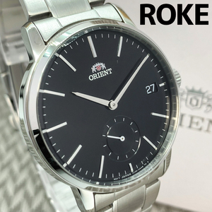 1円【新品正規品】ORIENTオリエントメンズ腕時計男性アナログスモールセコンド日常生活防水カレンダーステンレスケースベルトシルバー