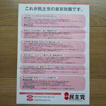 ☆ 平成13年 東京都議会選挙 民主党 チラシ① ☆_画像2