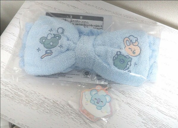 BT21( ･´ω`･ )☆一番くじONLINEHappy Bath Time ヘアバンド、アクリルチャーム KOYA