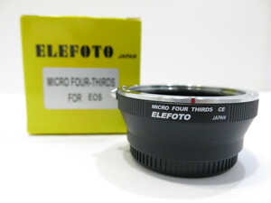 【 美品 】ELEFOTO PHOTO マウントアダプター MICRO FOUR-THRDS FOR EOS [管SP700]