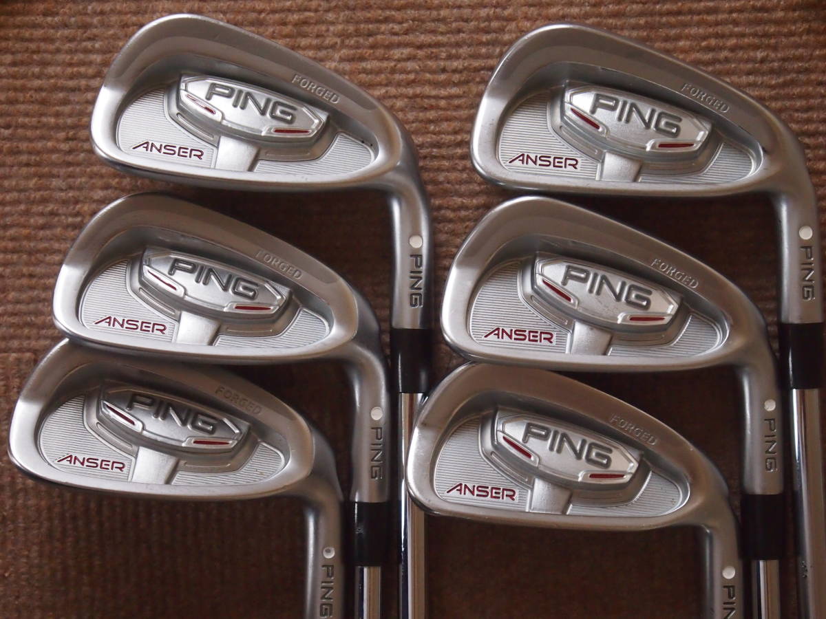 ピン PING ANSER アイアン6本セット+ウェッジ3本セット 黒ドット