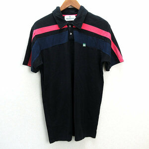 y# inhabitant /INHABITANT switch polo-shirt with short sleeves # black [ men's M]MENS/62[ used ]