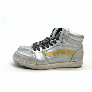 s■【25cm】バンズ/VANS V2041DNC ハイカットスニーカー■銀/MENS/25【中古】