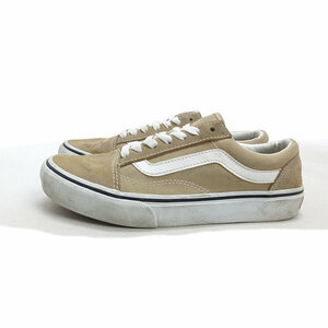 s#[24cm] Vans /VANS V36CL+ OLD SKOOL DX парусина спортивные туфли # бежевый /LADIES/33[ б/у 