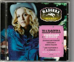 美品　MADONNA　マドンナ　MUSIC Australian Edition　オーストラリア盤 12曲収録 CD アルバム　：　Warner Music Australia