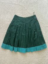 PRADA size38 イタリア製プリーツスカート グリーン 緑 チュール ふんわり ボリューム プラダ (P)_画像1