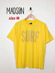 新品★最大値下げ　MADSON　マッドソン 半袖Tシャツ　オーバーサイズ　ビッグロゴプリント　イエロー（SURF)　サイズM