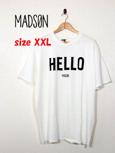 新品★最大値下げ　MADSON　マッドソン 半袖Tシャツ　オーバーサイズ　HELLOプリント　アイボリーサイズXXL　大きいサイズ