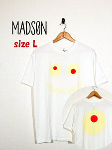 新品★最大値下げ　MADSON　マッドソン 半袖Tシャツ　オーバーサイズ　前後プリント　アイボリー　サイズL