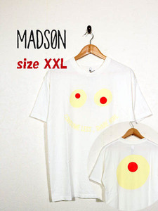 新品★最大値下げ　MADSON　マッドソン 半袖Tシャツ　オーバーサイズ　前後プリント　アイボリー　サイズXXL　大きいサイズ