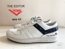 新品★最大値下げ★THE EDITOR x PONY スニーカー　アイボリーｘブラック　 サイズ43（28）参考価格33,000円（税込）_画像1