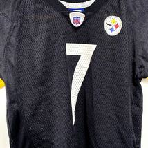■ 子供用 Reebok NFL Pittsburgh Steelers #7 ROETHLISBERGER ユニフォーム Tシャツ 古着 リーボック スティーラーズ アメフト サイズM ■_画像2