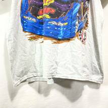 ■ 大きめサイズ FRUIT OF THE LOOM 30周年記念 WORLD 100 ELDORA SPEEDWAY 両面プリント 半袖 Tシャツ 古着 サイズXXL アメカジ グレー ■_画像2