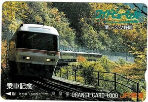 鉄道　JR東海　ワイドビューひだ　乗車記念　未使用品　オレンジカード　1000円券　