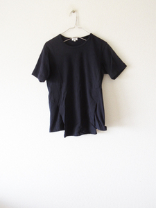 SCYE / サイ オーガニック度詰天竺サイドベンツTシャツ NAVY 38 * レディース カットソー 半袖