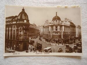 【絵葉書1枚】 ALDWYCH -LONDON /VALENTINE'S POST CARD /戦前 ヴィンテージ オールドウィッチ建築街都市建物 ハガキ 21-98496