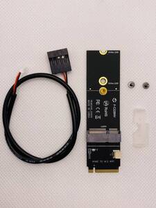 M.2(NGFF)-M.2(NVME)変換 WiFi+Bluetooth 無線LANカードモジュール用変換アダプタ