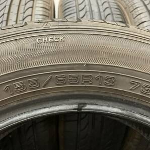 155/65R13 GOODYEAR GT-HYBRID 18年 夏タイヤ 4本 ゼスト ライフ モコ アルト トッポ等の画像9