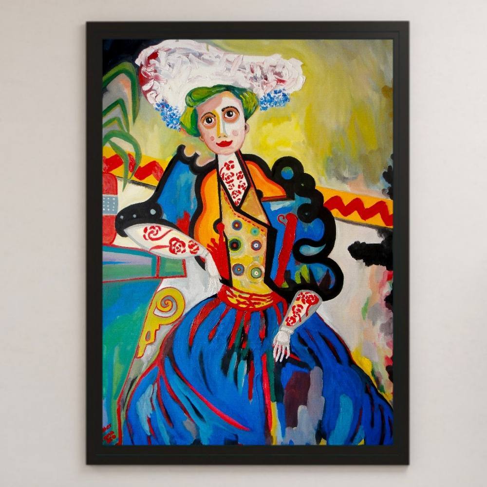 阿马德奥·卡多佐女人绘画艺术光面海报 A3 酒吧咖啡馆经典复古室内抽象绘画现代艺术女人绘画, 住宅, 内部的, 其他的