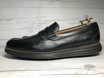 【即決】COLE HAAN コールハーン メンズ 7.5 25cm コインローファー ブラック 黒 本革 革靴 レザービジネス スリッポン くつ_画像3