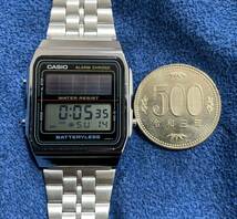 CASIO ALARM CHRONO BATTERYLESS カシオ バッテリーレス デジタル時計 アラーム クロノグラフ AL-180 稼働 ジャンクチープカシオ チプカシ _画像1