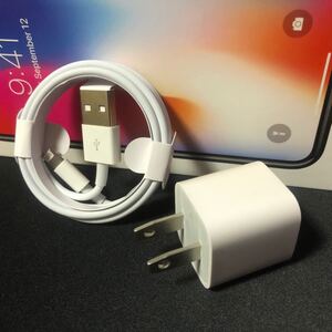 iPhone充電器1mライトニングケーブル 純正品質 充電ケーブル ACアダプターセット