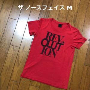Mサイズ!ザ ノースフェイス 古着半袖Tシャツ 赤 REVOLUTION the north face NT34811H ポリエステル70%