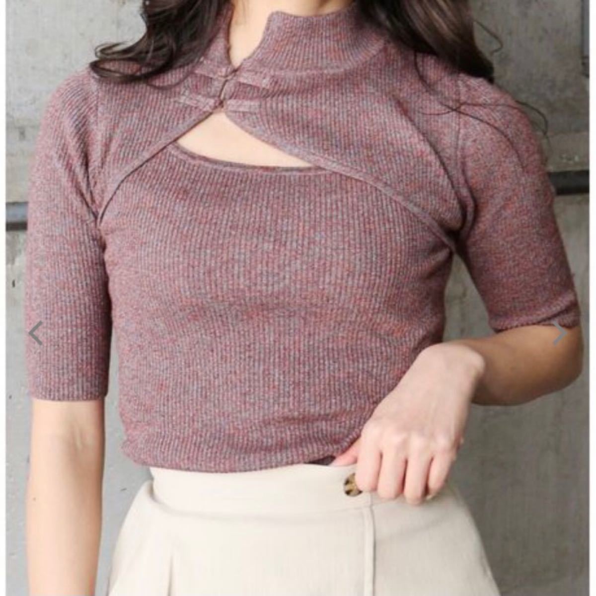 エッジの⊻ ALEXIA CN Knot Button Knitの通販 by mari'shop2点購入で