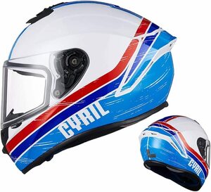 ■新品■MYEE ABS製CYRILフルフェイスヘルメット ●Lサイズ(55cm-57cm) ●カラータイプ：A02 ●DOT/ECE認証