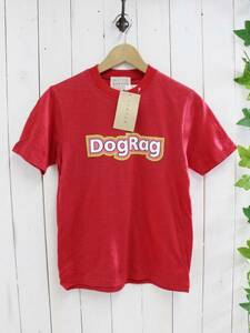 新品*DOG RAG*ロゴプリント 半袖Tシャツ カットソー (M)レッド/定価5,800円