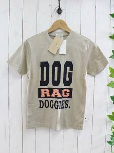 新品*DOG RAG*ロゴプリント 半袖Tシャツ カットソー (S)ベージュ/定価4,900円