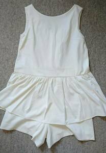  new goods Lilidia eggshell white pe plum rompers 0Y12750