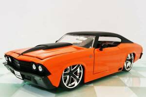#JADA TOYS 1/24 1969 CHEVY CHEVELLE SS ORANGE# Chevy she bell 8
