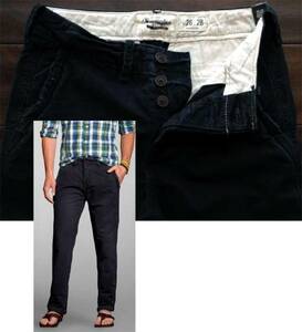 [ решенный USA] Abercrombie & Fitch *Abercrombie@ полная распродажа [Abercrombie & Fitch] Logo входить брюки из твила [THE A&F CLASSIC STRAIGHT CHINO] темно-синий @US26x28