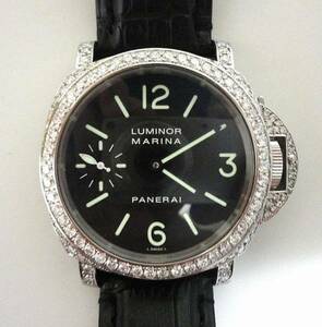  Panerai PANERAI Luminor Marina 44mm after diamond processing does custom Luminor Marina PAM00005 Radiomir black seal 