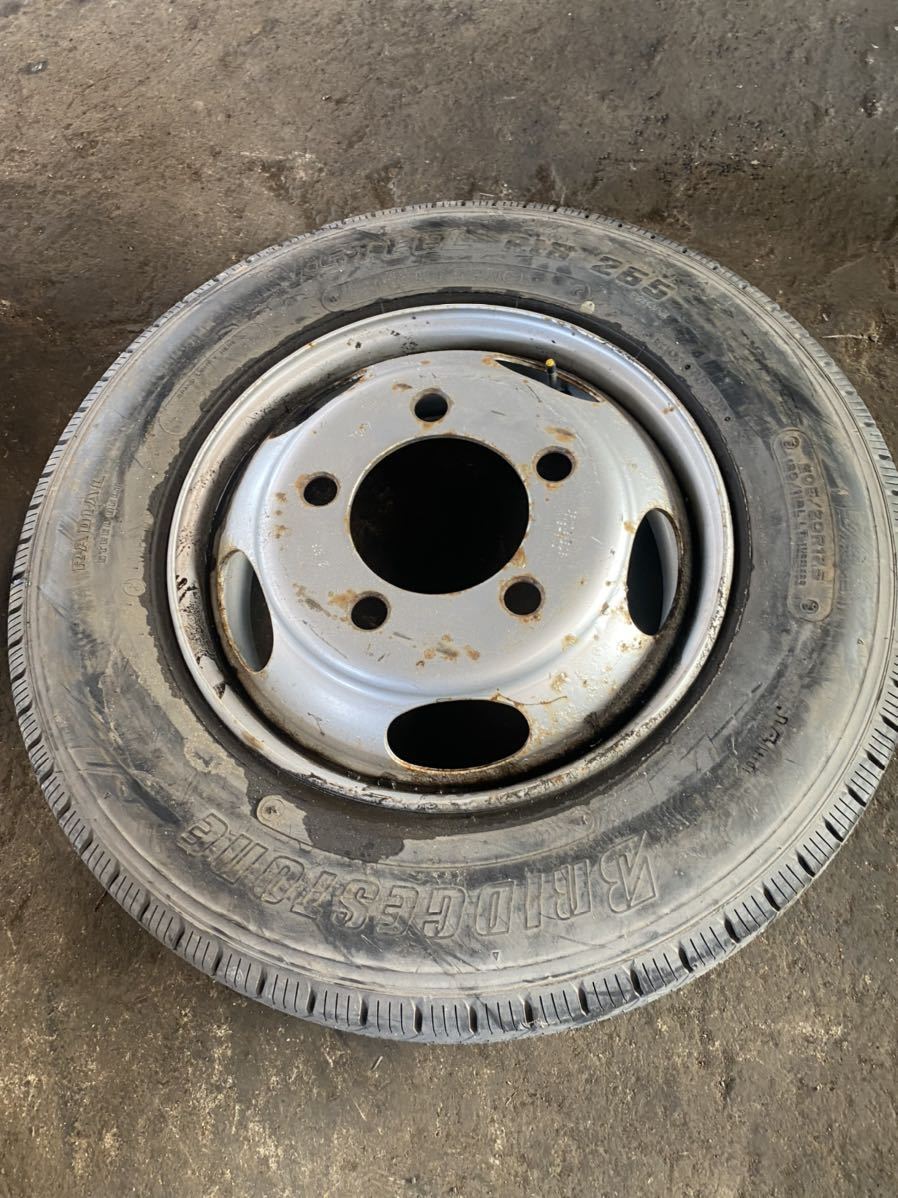 P351 205/80R17.5 LT ブリヂストン ミックス 2本 傷有り 全て無料