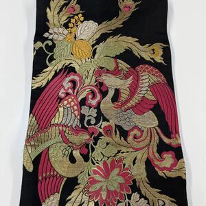 アンティーク　帯　鳳凰 刺繍 昭和レトロ　可愛い　アンティーク着物　