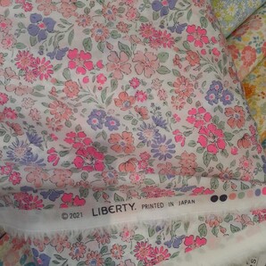 LIBERTY ローン 生地 アナベラ パープル ネオンピンク 110×52 延長可能