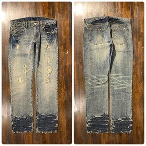  men's pants TK TAKEO KIKUCHI Takeo Kikuchi Denim jeans damage processing FD941 / approximately W34 nationwide equal postage 520 jpy 