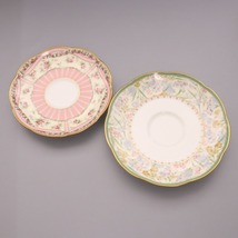 ■ NORITAKE ノリタケ 洋食器 5点セット まとめ売り fine porcelain 等 ティーカップ&ソーサー コップ 小皿 食器 ブルー ピンク 中古_画像4