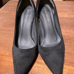 パンプス、黒、8.5センチヒール、サイズ24.0〜24.5センチ